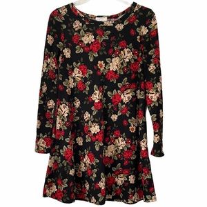 Pinc Lightweight Floral Knit Tunic/Dress, Size M